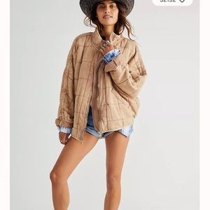 Free People Dolman Quilted Knit Jacket